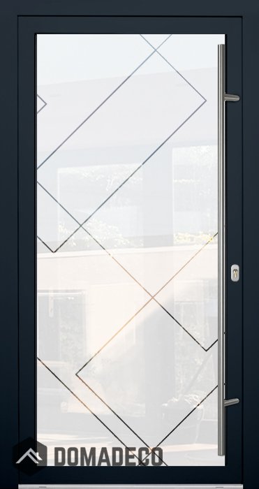 LIM-BATCH Glass S15 - frostad ytterdörr av kvalitet med transparent dekor