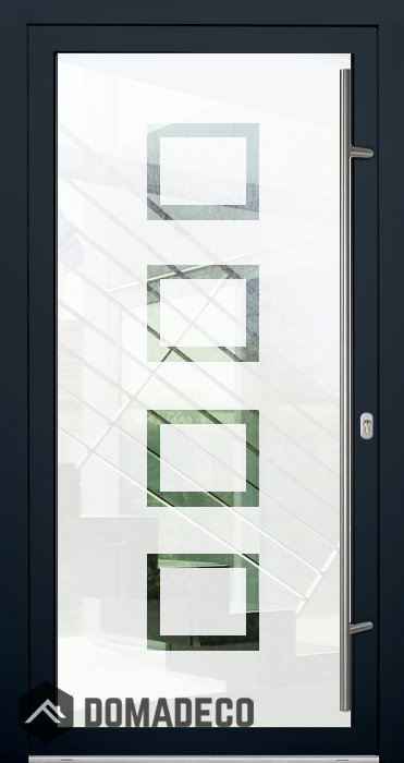 LIM-BATCH Glass S8 - sand ytterdörr med transparent dekor
