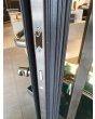 LIM RAIL6 double - dubbel ytterdörr i aluminium med svarta vertikala lameller av aluminiumprofiler