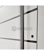 LIM AP04 double - gångjärnsförsedd dubbel ytterdörr i aluminium med ränder