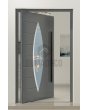 PIVOT C11 - exklusiv pivotdörr i aluminium med ovalt glas