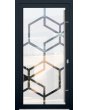 LIM-BATCH Glass S13 - frostad säkerhetsdörr i aluminium med transparent dekor