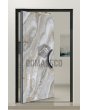 PIVOT Grigio - pivotdörr i aluminium täckt med grigio sintrad kvarts