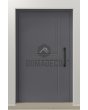 Solid aluminum pivot front door