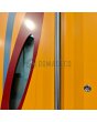 PIVOT INLAY - Aluminiumdörr med färgglada ovaler