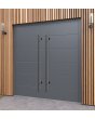 LIM Integra double - massiv dubbeldörr i aluminium med ribbor