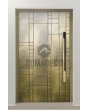 LIM M18 - Aluminium gångjärnsdörr med gul mässing textur av fräst metall
