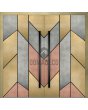 Aluminum double hinged entry door coated with different color of liquid metal