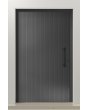 PIVOT V62 - svängd entrédörr i aluminium med vertikal fräsning