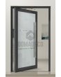 PIVOT Glass S2 - pivotdörr i aluminium med två transparenta ränder
