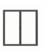 2 paneler dubbelsidiga aluminiumdörrar