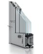 LIM-BATCH GLASS double  S -  frostad aluminiumdörr med transparent motiv