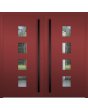 LIM Quatro double - dubbel ytterdörr i aluminium med fyra glasrutor