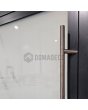 PIVOT Glass S - pivĺdörr i frostad aluminium med transparent motiv