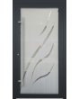 LIM-BATCH Glass S11 - entrédörr i frostad aluminium med transparent dekor