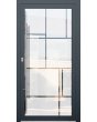 LIM-BATCH Glass S17 - ytterdörr i aluminium mjölk med transparent dekor
