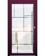 LIM-BATCH Glass S17 - ytterdörr i aluminium mjölk med transparent dekor