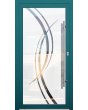 LIM-BATCH Glass S18 - ytterdörr i aluminium mjölk med transparent dekor
