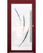LIM-BATCH Glass S19 - ytterdörr i aluminium mjölk med transparent dekor