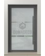 PIVOT Glass S2 - pivotdörr i aluminium med två transparenta ränder