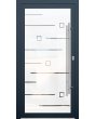LIM-BATCH Glass S20 - ytterdörr i aluminium mjölk med transparent dekor