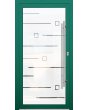 LIM-BATCH Glass S20 - ytterdörr i aluminium mjölk med transparent dekor