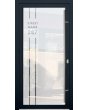 LIM-BATCH Glass S23 -  aluminium ytterdörr mjölk med transparent adress